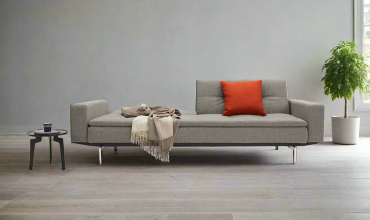 Innovation Living Dublexo 2-Seater Fabric Sleeper Sofa With Stainless Steel Legs-Jennifer Furniture