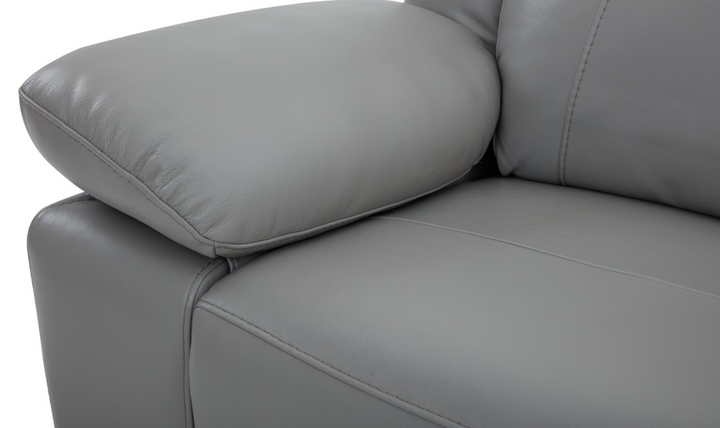 Gio Italia Wyatt Butternut L-Shaped Leather Recliner Sectional Sofa