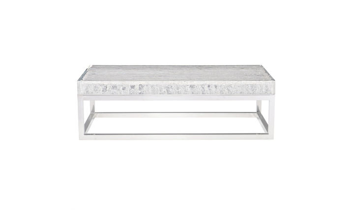 Bernhardt Arctic White Cocktail Table with Adjustable Glides