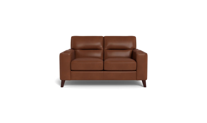 Hydeline Elm Leather Loveseat With Zip Cover-JenniferFurniture