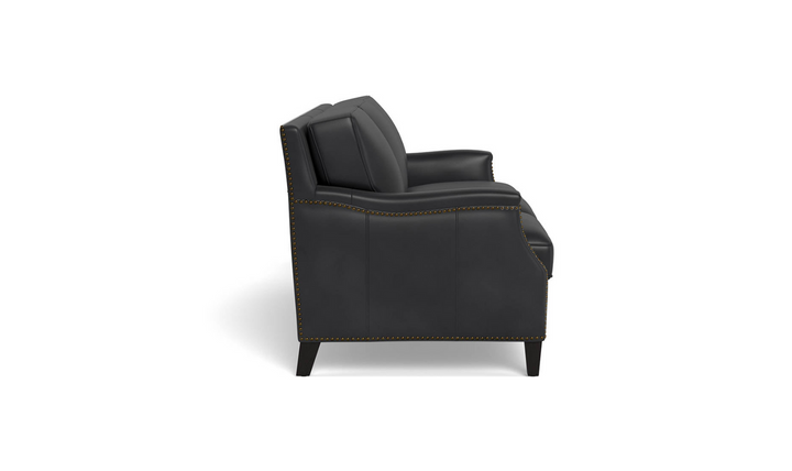 Camano 3 Seater 84'' Leather Sofa With Nail-Head Finish-Jennifer Furniture 