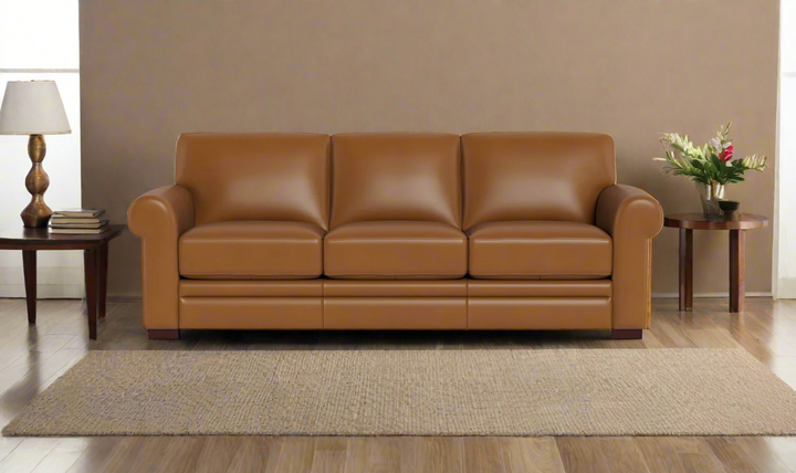 Hydeline Brookfield 3-Seater Waxy Pull-up Leather Sofa in Mocha Brown-Jennifer Furniture