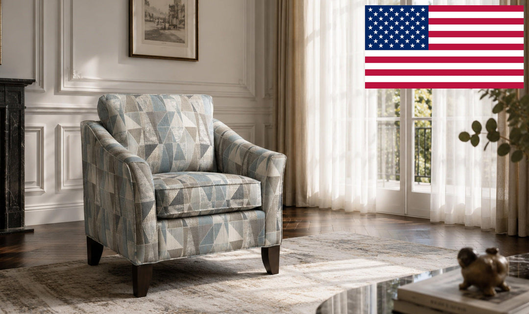 Klaussner Bradford Fabric Transitional Accent Chair With Flared Arm-Jennifer Furniture