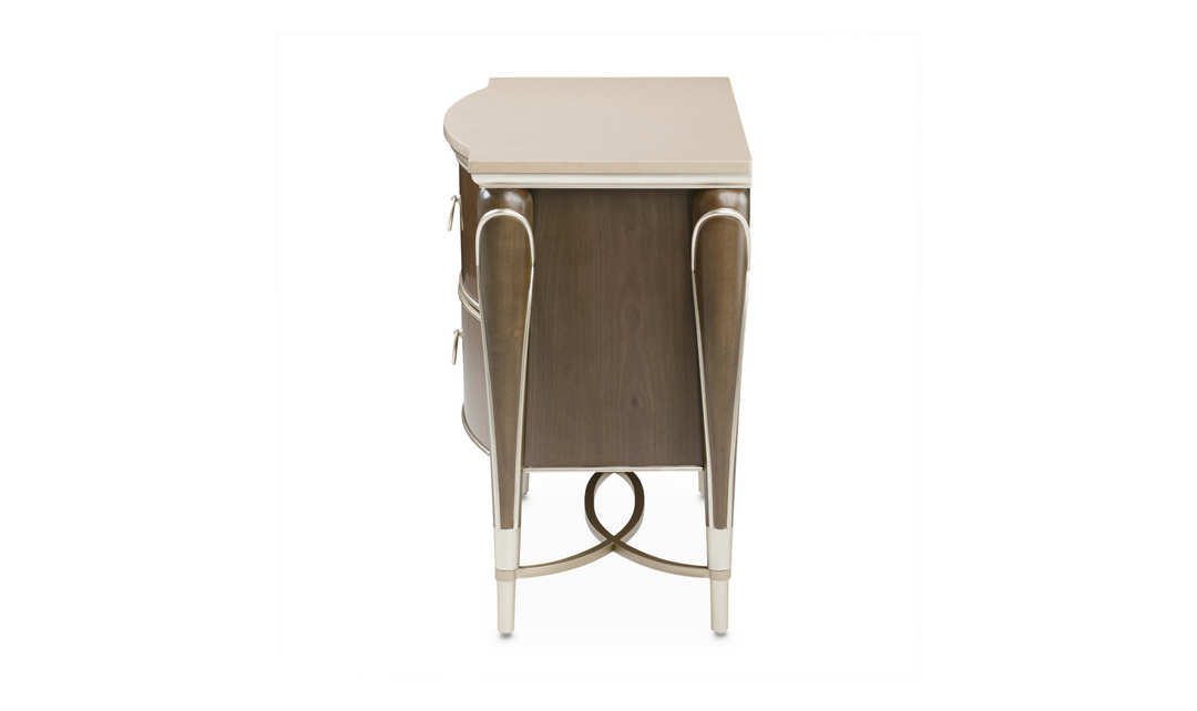 AICO Furniture Villa Cherie Nightstand in Hazelnut