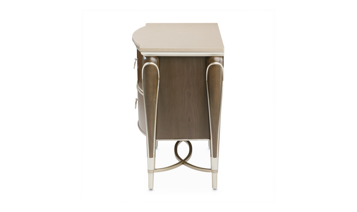 AICO Furniture Villa Cherie Nightstand in Hazelnut