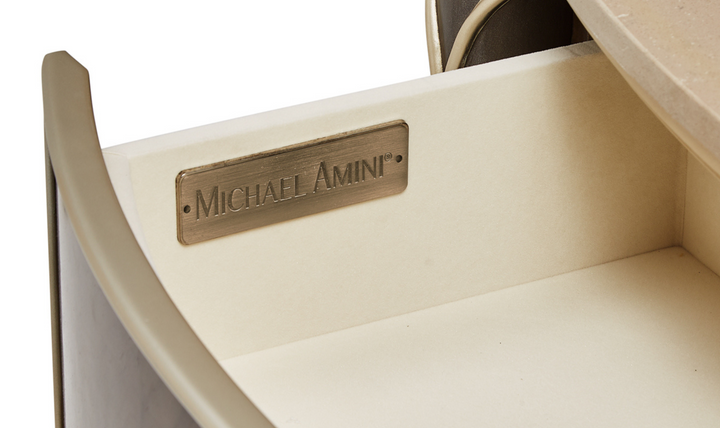 AICO Furniture Villa Cherie Nightstand in Hazelnut