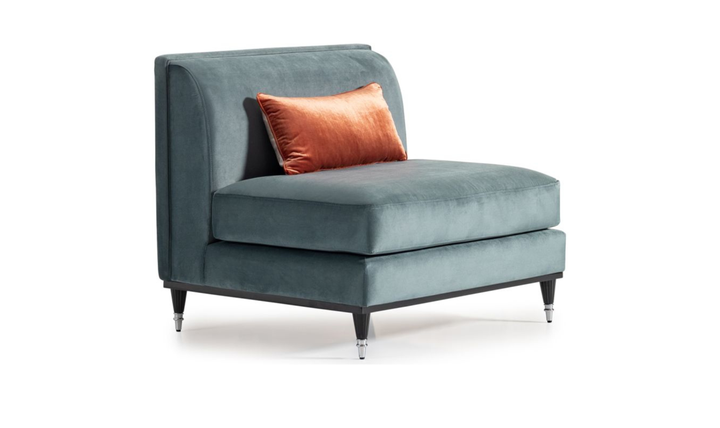 AICO La Francaise Fabric Armless Chair