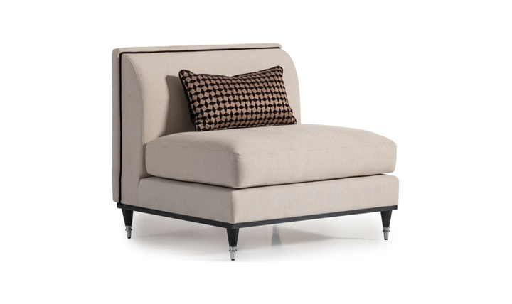 AICO La Francaise Fabric Armless Chair