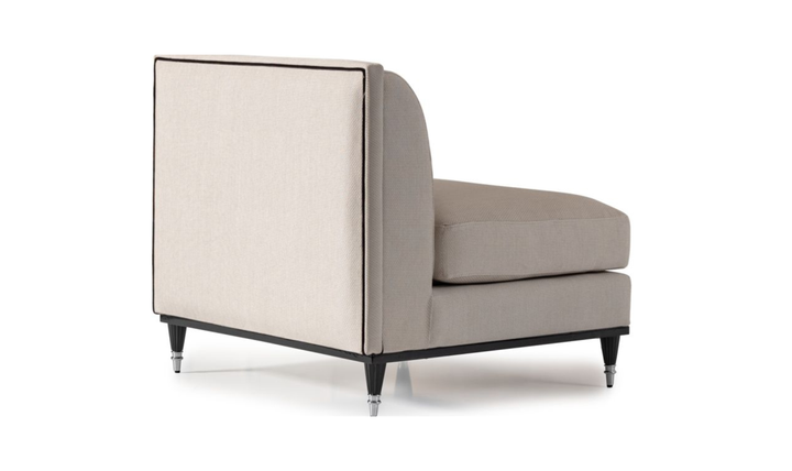 AICO La Francaise Fabric Armless Chair