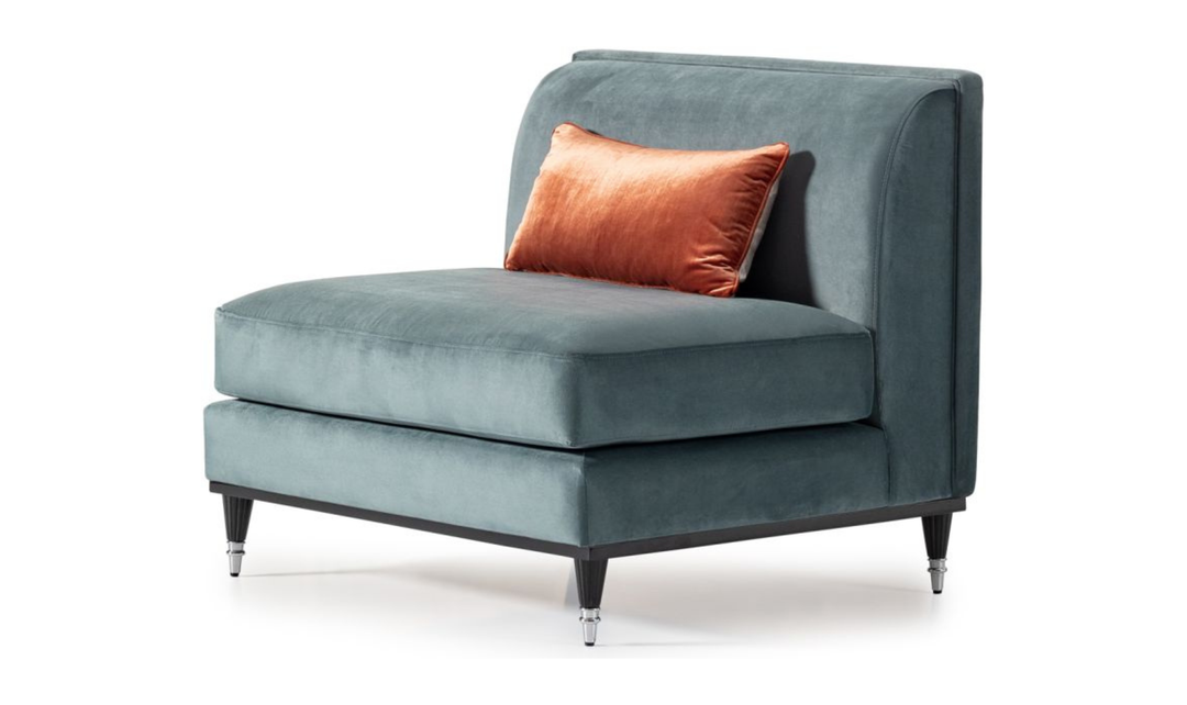 AICO La Francaise Fabric Armless Chair