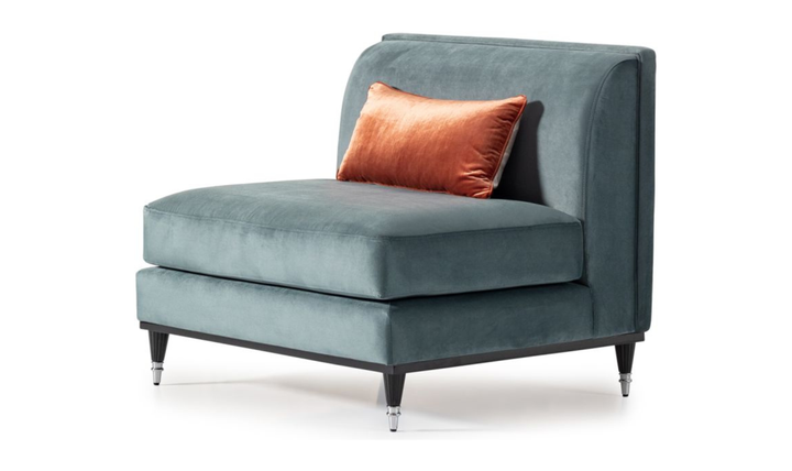 AICO La Francaise Fabric Armless Chair