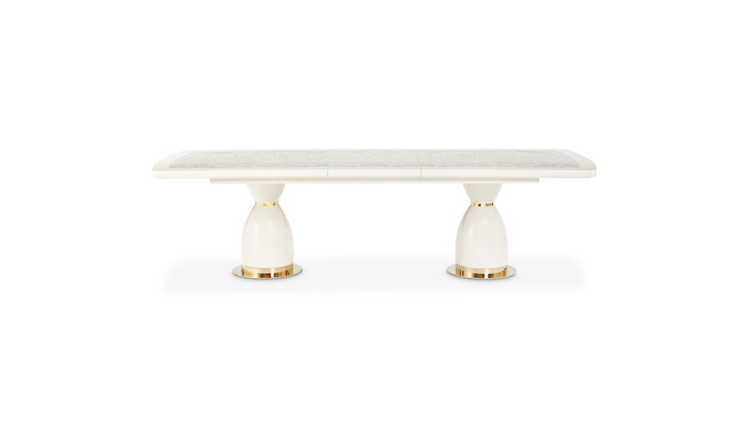 AICO Lisbon Silken Matte Cream Dining Table-jennifer furniture