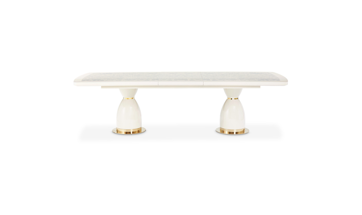 AICO Lisbon Silken Matte Cream Dining Table-jennifer furniture