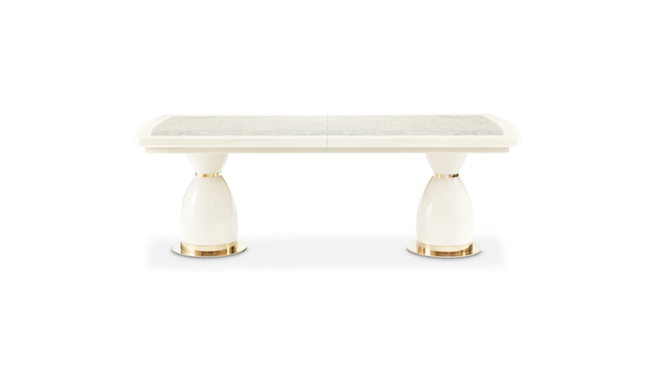 AICO Lisbon Silken Matte Cream Dining Table-jennifer furniture