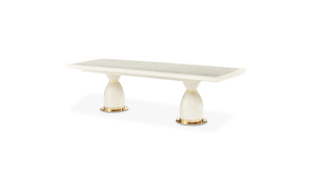 AICO Lisbon Silken Matte Cream Dining Table-jennifer furniture