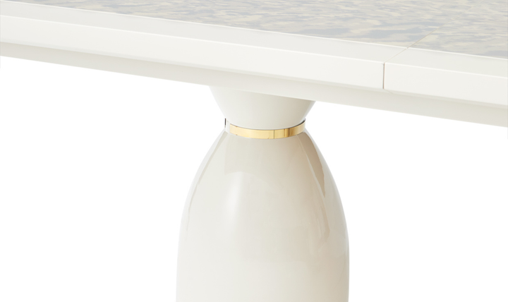 AICO Lisbon Silken Matte Cream Dining Table