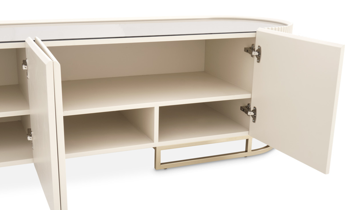 AICO Lisbon Silken Matte Cream Media Cabinet
