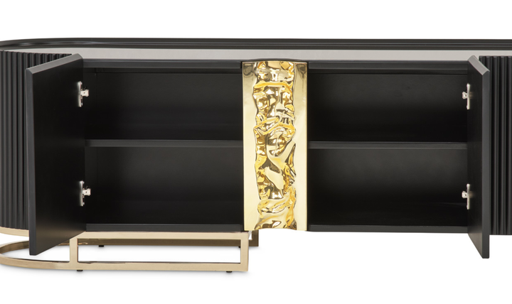 AICO Lisbon Silken Matte Cream Media Cabinet