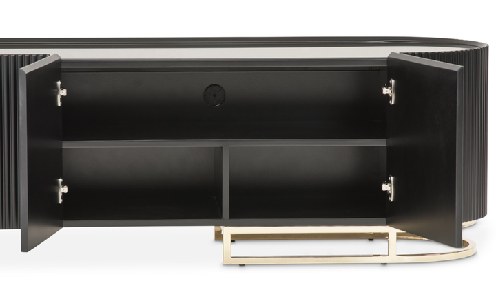 AICO Lisbon Silken Matte Cream Media Cabinet