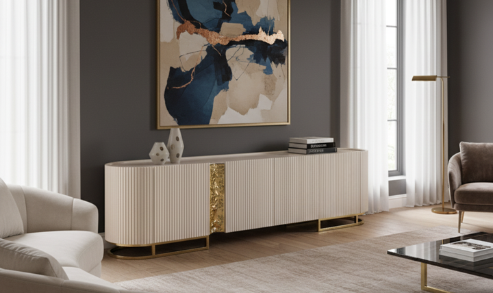 AICO Lisbon Silken Matte Cream Media Cabinet-jennifer furniture