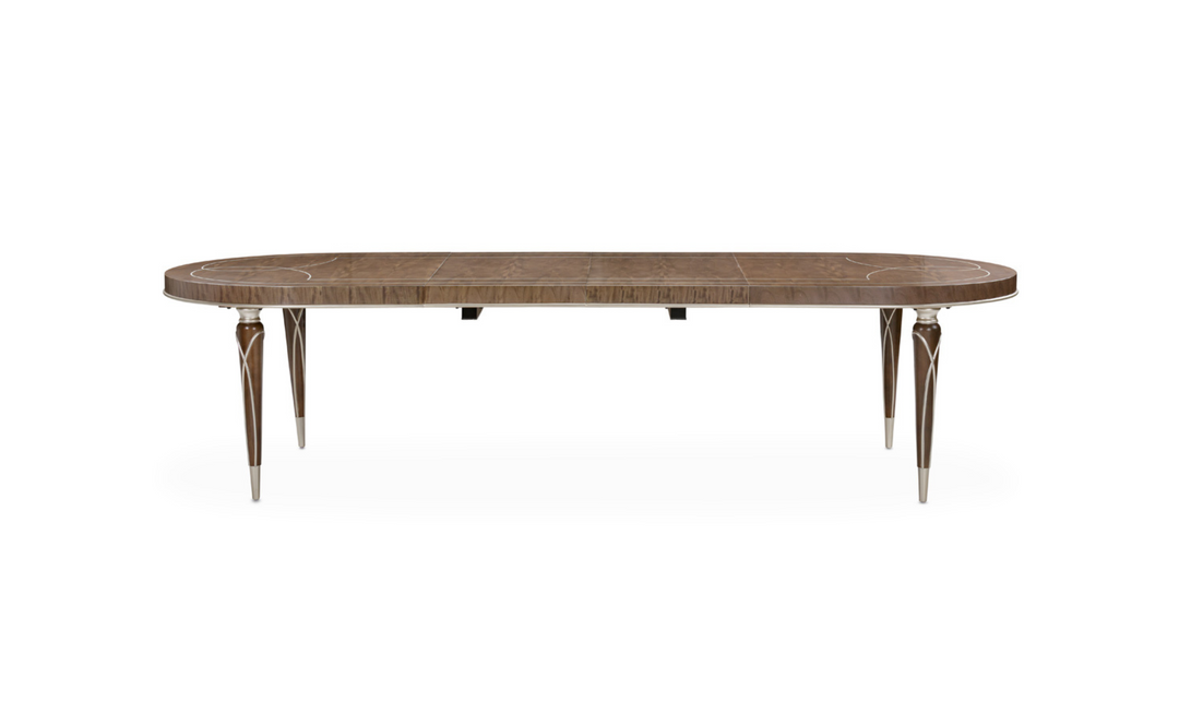 AICO Villa Cherie"4 Leg Oval Dining Table-jennifer furniture