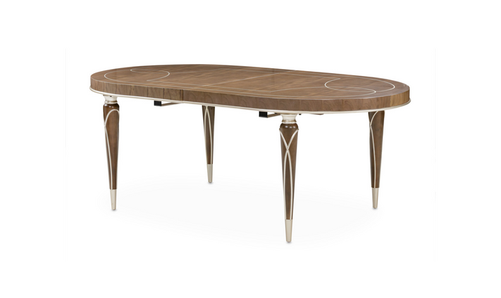 AICO Villa Cherie"4 Leg Oval Dining Table-jennifer furniture