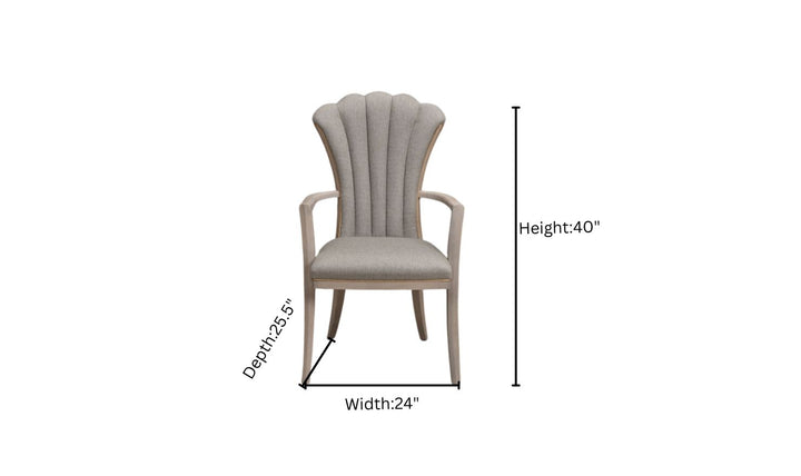 AICO Fantosini Sculpted Arm Chair With Tufted Cushions