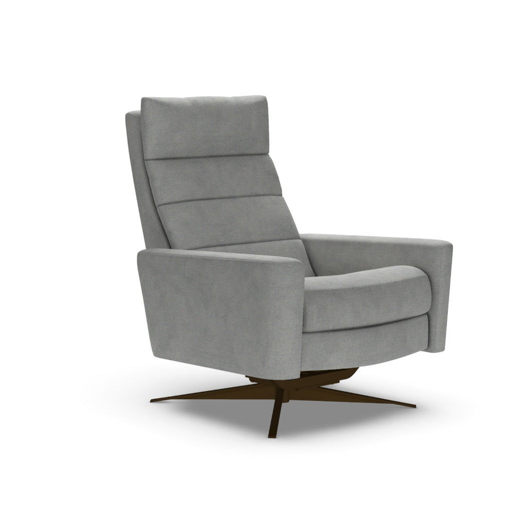 American Leather Comfort Air Echo Cirrus Extra Large Recliner Chair in Gray