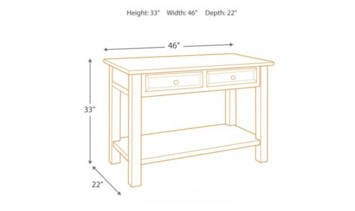 Modern Heritage Tyler Creek 2-Drawer Accent Table in Brown