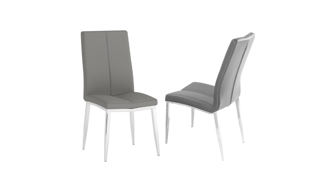 Abigail Curved-Back Upholstered Side Chair in Gray-jennifer furniture