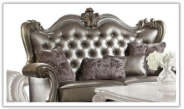 Acme Versailles Eastern Loveseat with 4 Pillows
