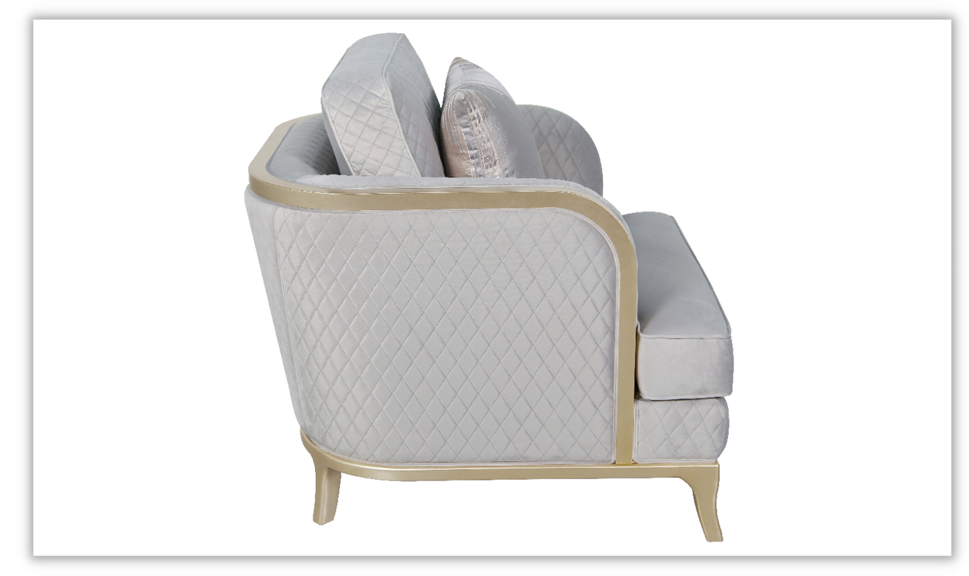 Adele Beige Chair with Accent Pillow