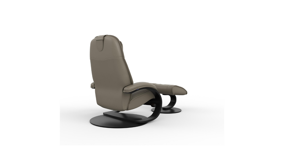 Admiral C Leather Swivel Manual Recliner Chair with Footstool in Two Sizes-Jennifer Furniture