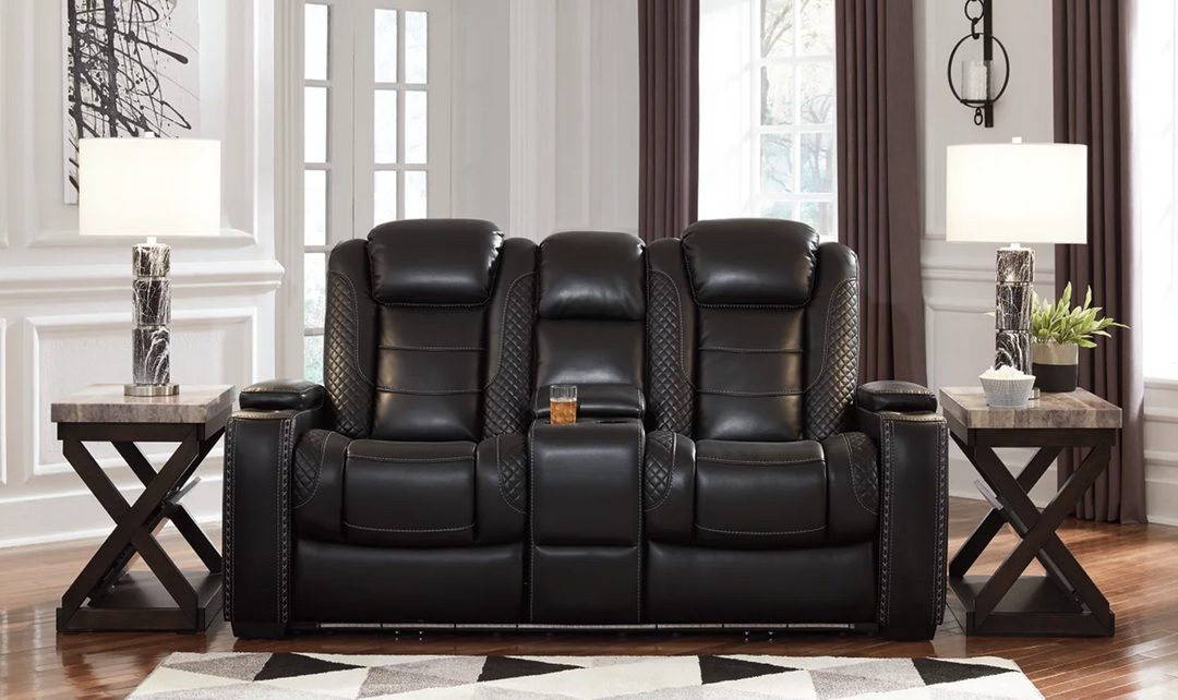 Adonia Dual sided Power Reclining Sofa with Hidden Storage Jennifer Furniture