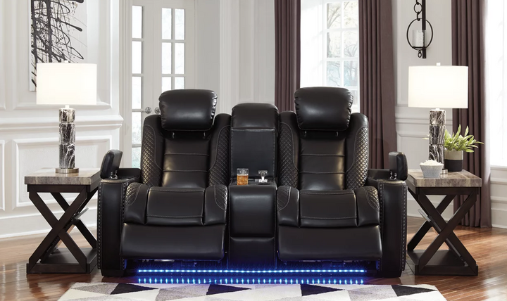 Modern Heritage Adonia Power Reclining Sofa with Adjustable Headrest