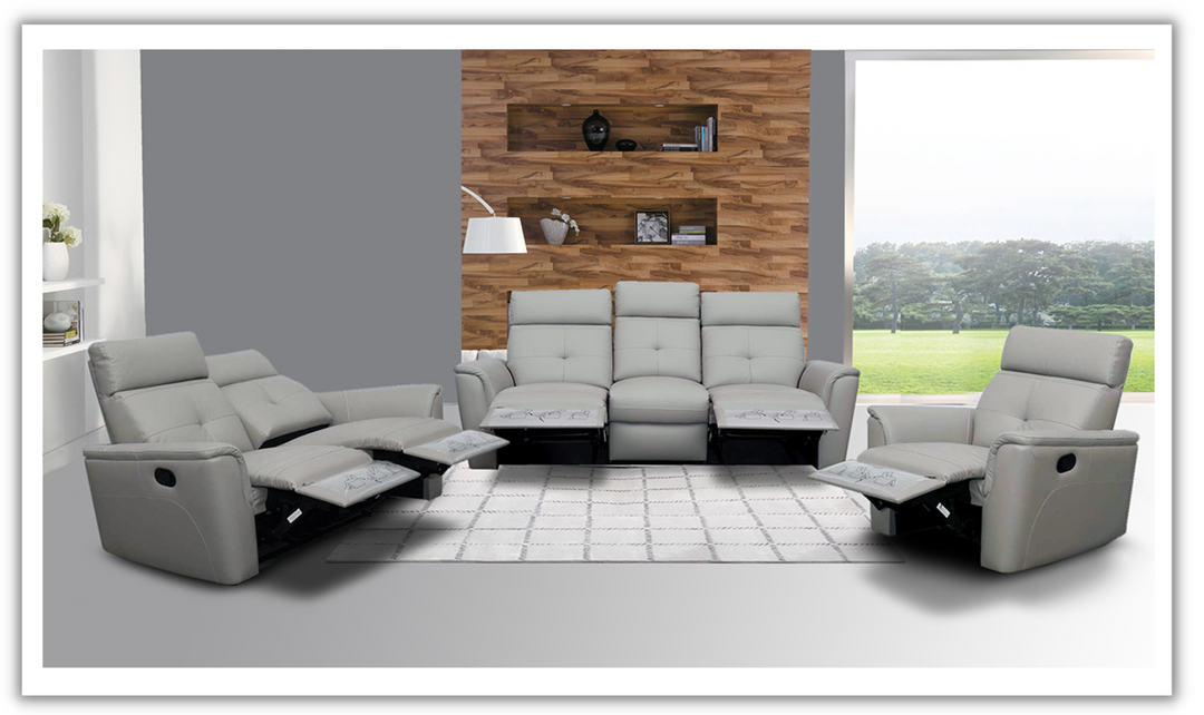 Buy ESF Italia Adonis 3 Seater Italian Leather Manual Recliner Sofa Online Jennifer Furniture