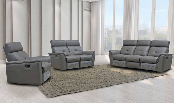 Buy ESF Italia Adonis 3-Seater Italian Leather Manual Recliner