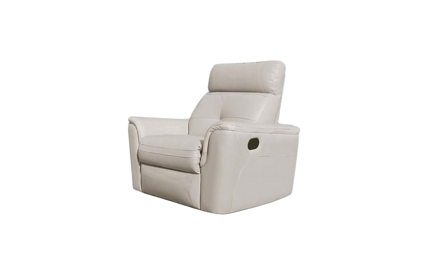 ESF Italia Adonis Leather Recliner Chair with Tufting Accent