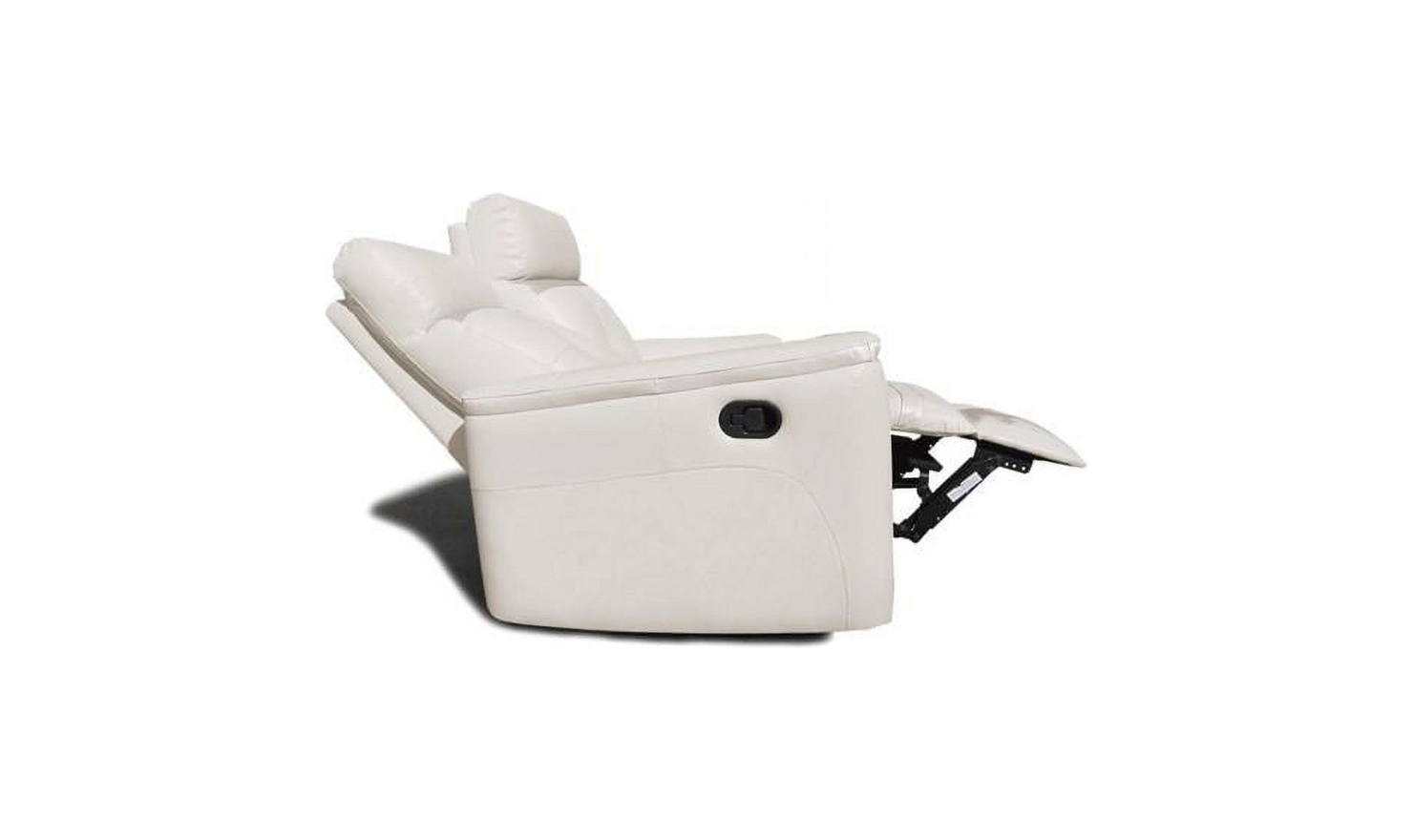 ESF Italia Adonis Leather Recliner Chair with Tufting Accent