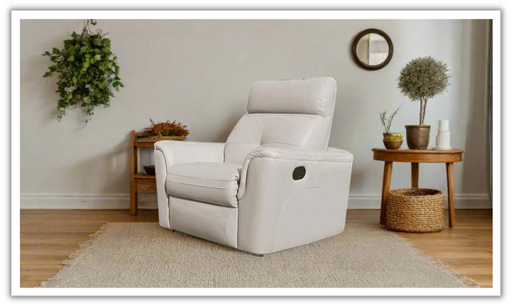 Adonis Leather Recliner Chair with Tufting Accent-jennifer furniture