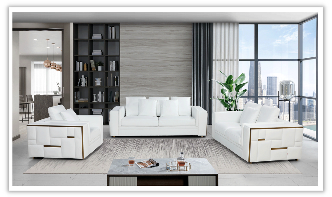 Adorn Living Room Set In White