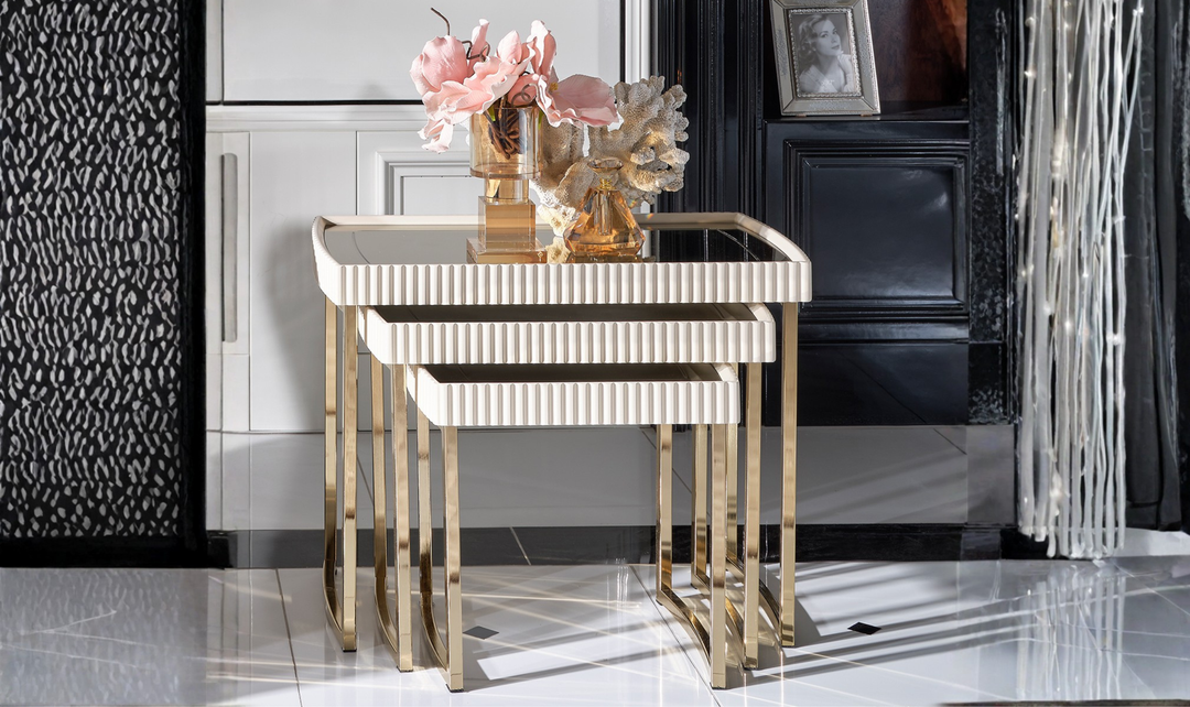 Aico Furniture Lisbon 3-Piece Nesting Table-jennifer furniture