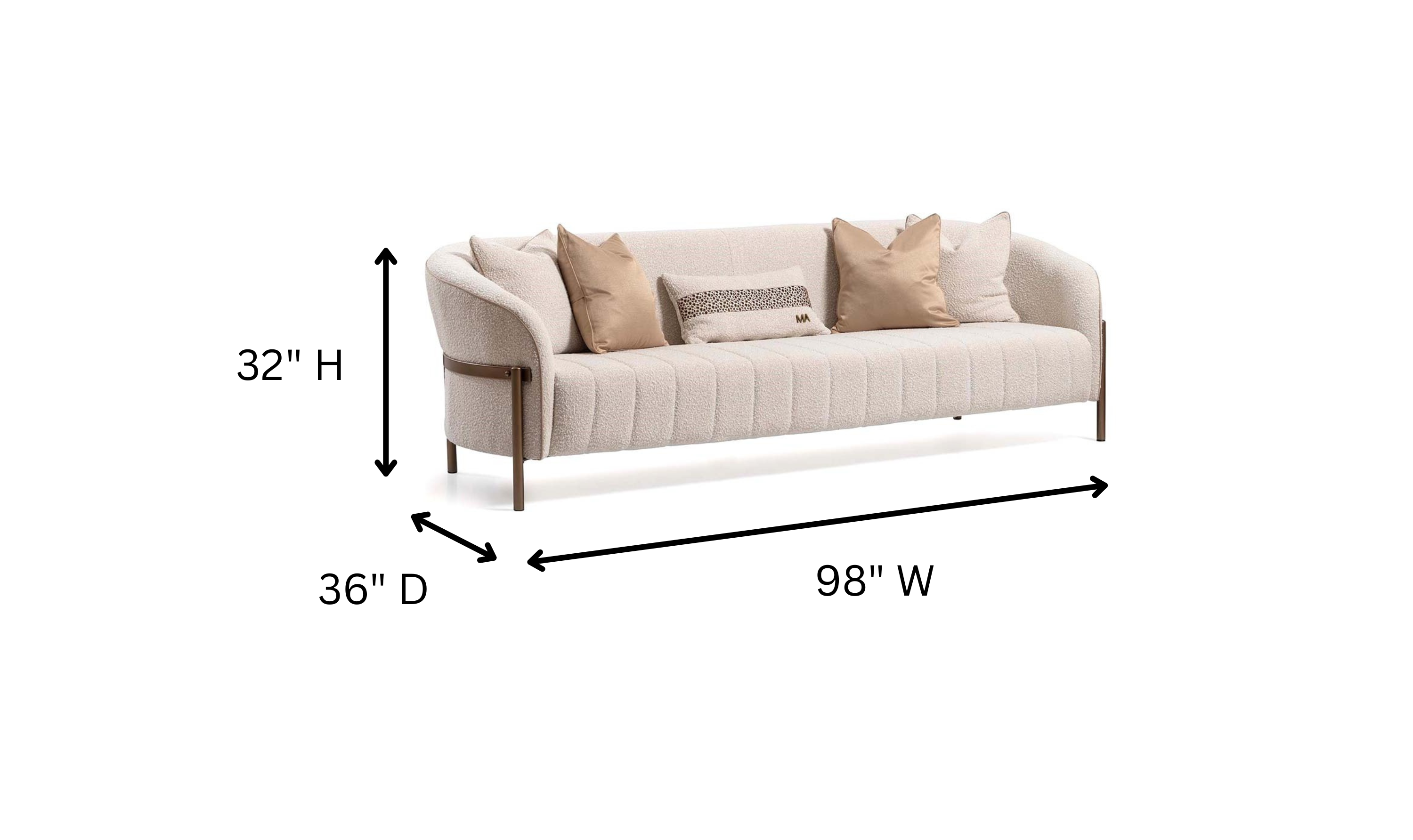 AICO Furniture Lisbon Fabric Living Room Set
