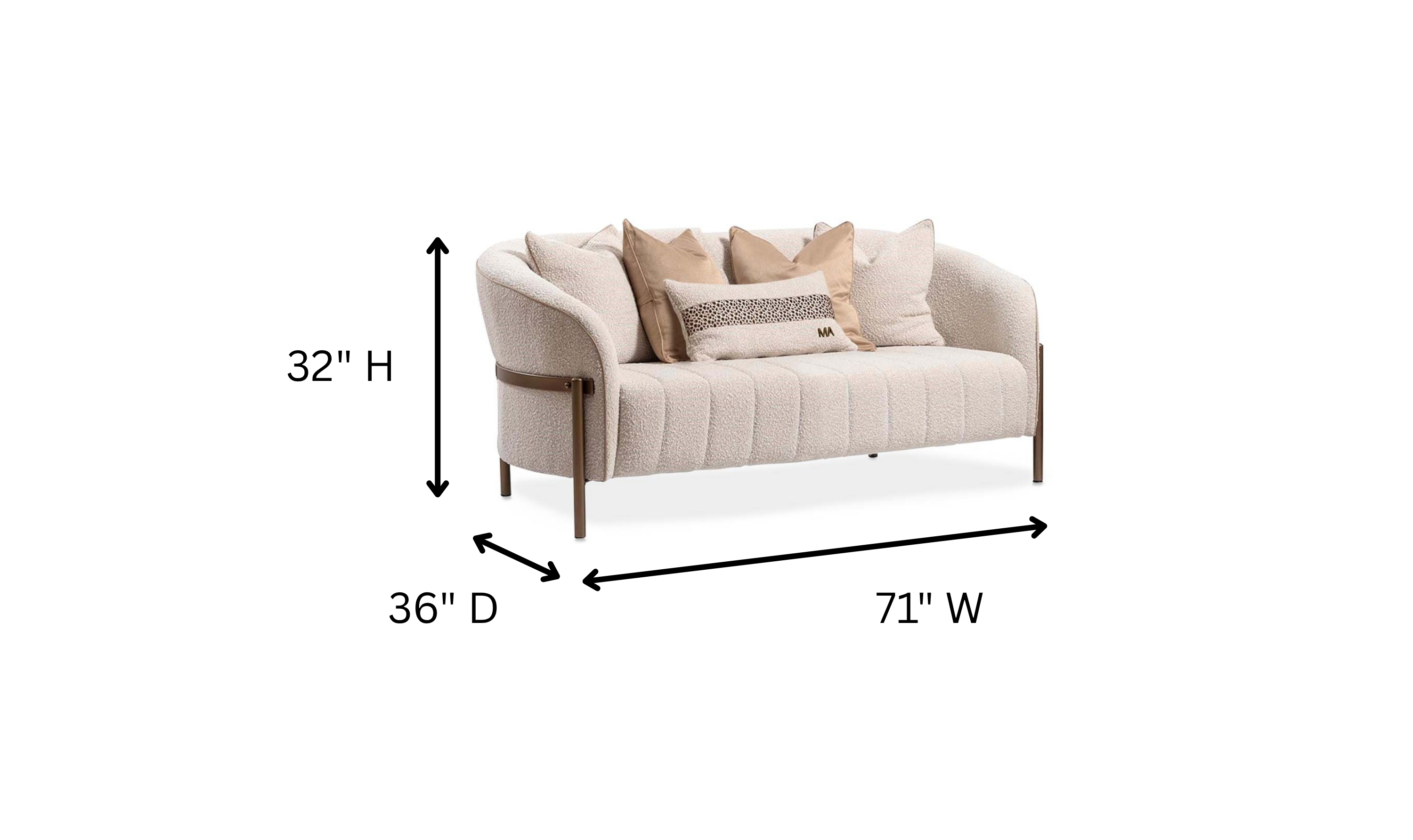 AICO Furniture Lisbon Fabric Living Room Set