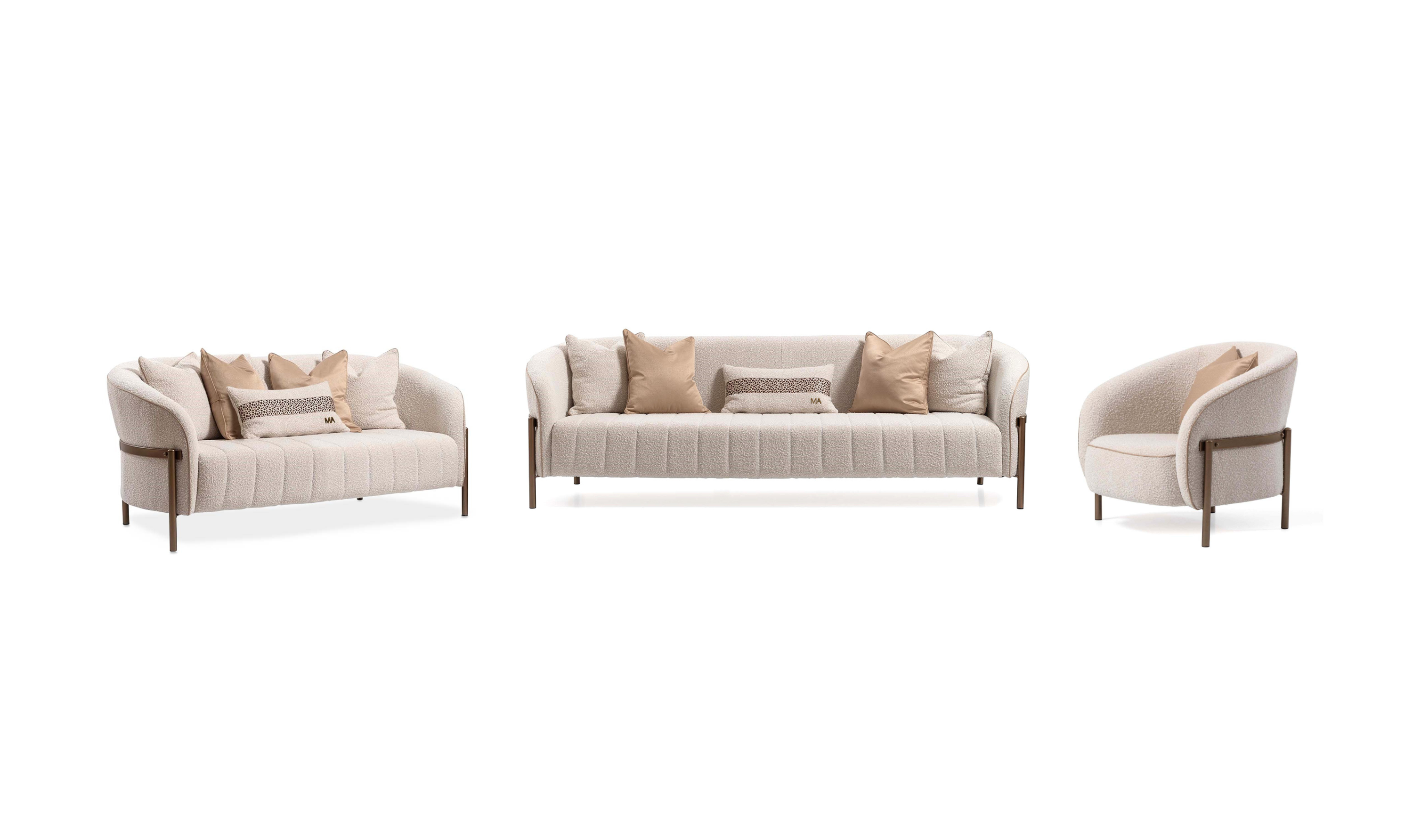 Aico Furniture Lisbon Fabric Living Room Set-jennifer furniture