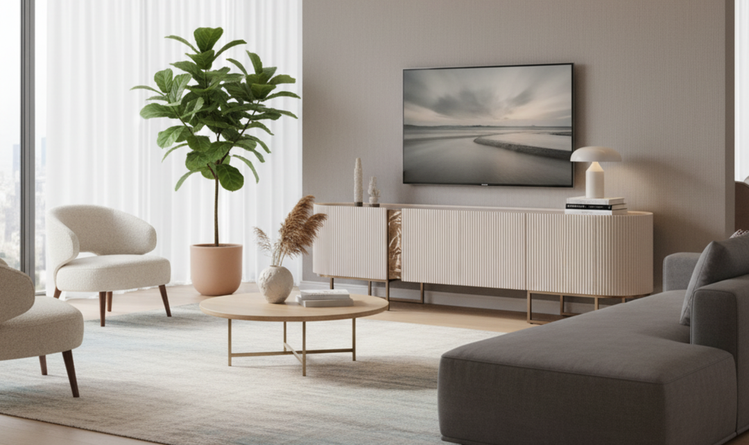 Aico Furniture Lisbon Silken Cream Bronze Media Table-jennifer furniture