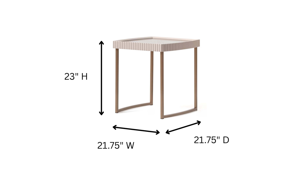 Aico Furniture Lisbon Silken Cream Bronze Table Set