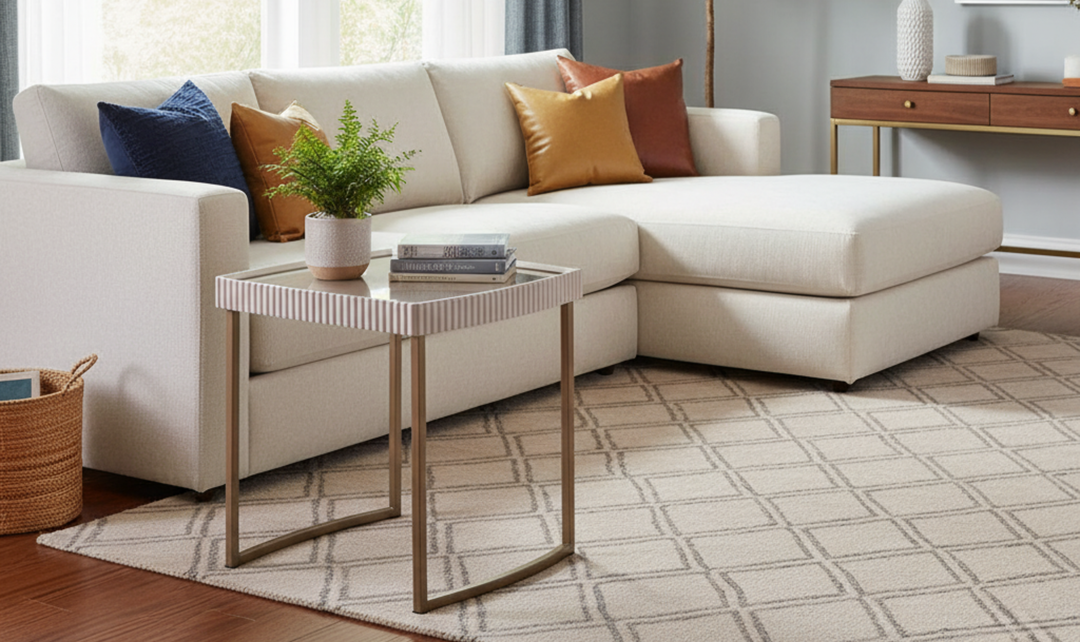 Aico Furniture Lisbon Silken Cream Bronze Table Set-jennifer furniture