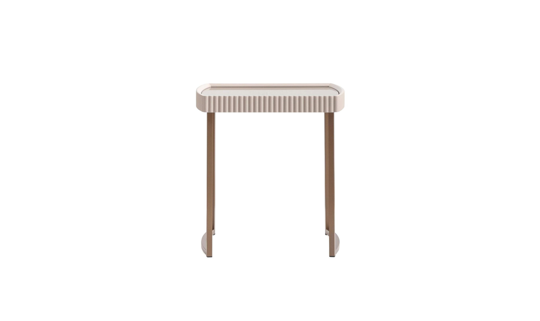 Aico Furniture Lisbon Silken Cream Bronze Table Set