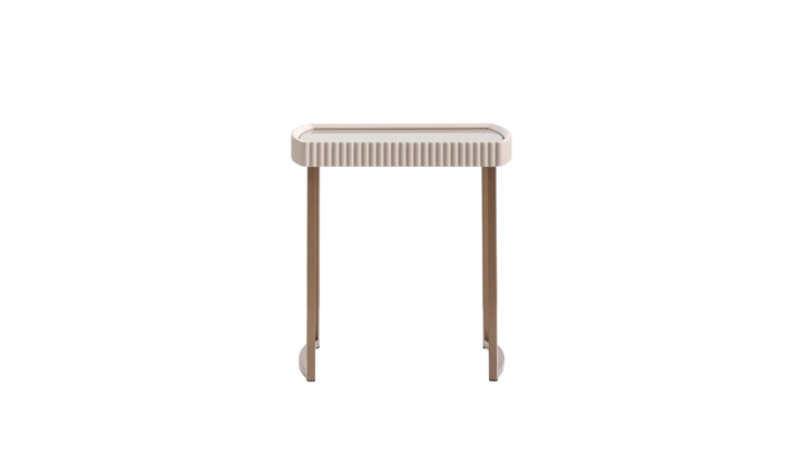 Aico Furniture Lisbon Silken Cream Bronze Table Set